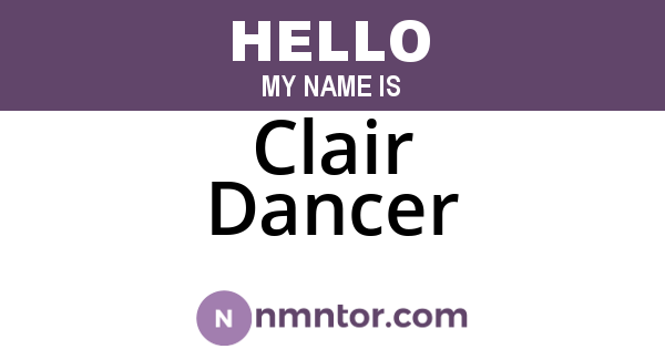 Clair Dancer