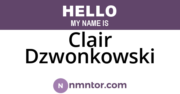 Clair Dzwonkowski