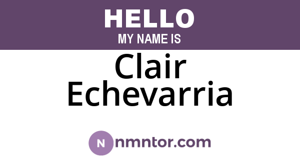 Clair Echevarria