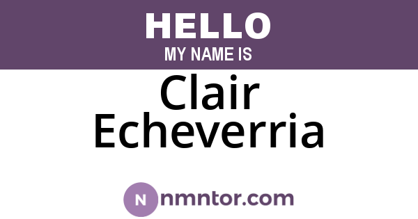 Clair Echeverria