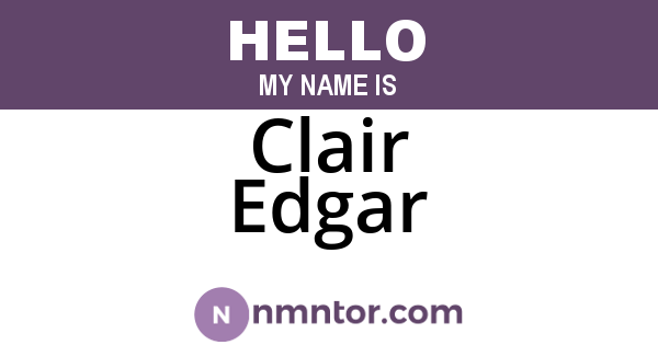 Clair Edgar