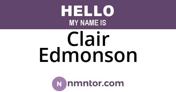 Clair Edmonson
