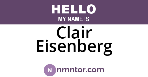 Clair Eisenberg