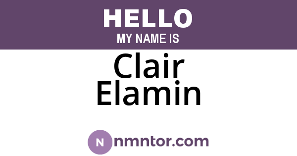 Clair Elamin