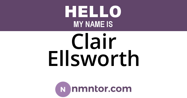 Clair Ellsworth