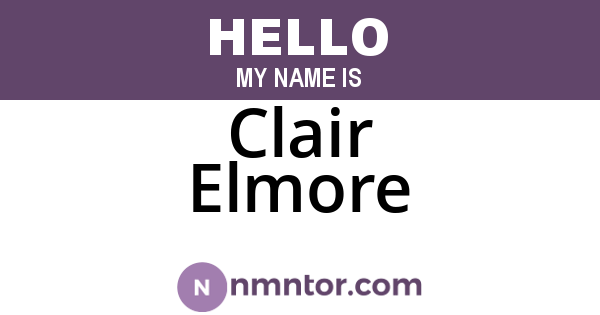 Clair Elmore