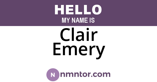 Clair Emery