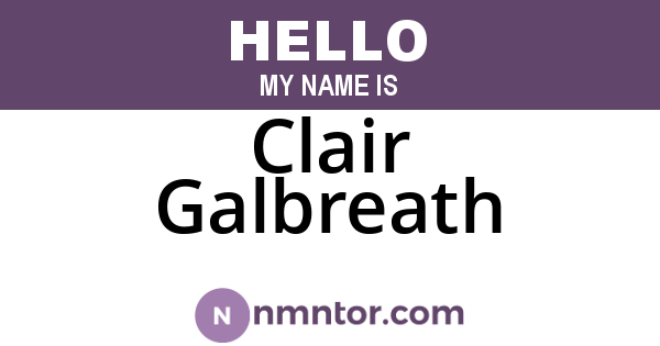 Clair Galbreath
