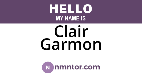 Clair Garmon