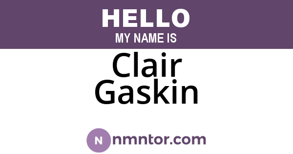 Clair Gaskin