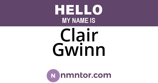 Clair Gwinn
