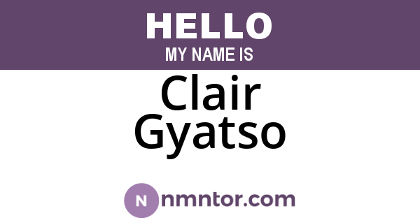 Clair Gyatso