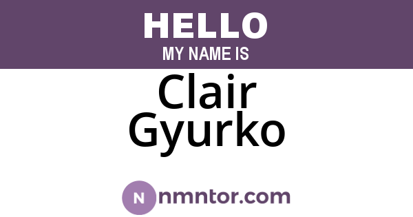 Clair Gyurko