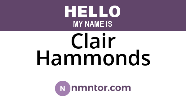 Clair Hammonds