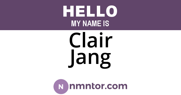 Clair Jang