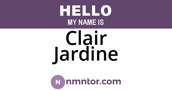 Clair Jardine