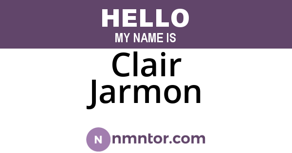 Clair Jarmon