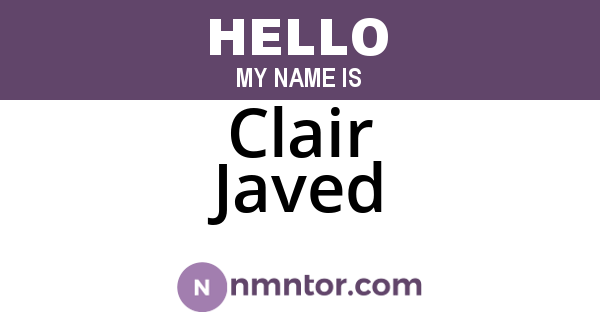 Clair Javed