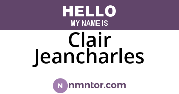 Clair Jeancharles