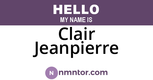 Clair Jeanpierre