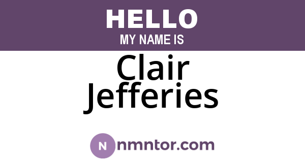 Clair Jefferies