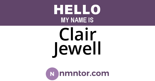 Clair Jewell