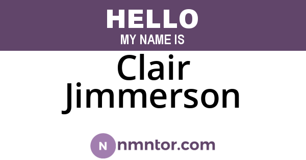 Clair Jimmerson