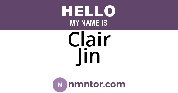Clair Jin
