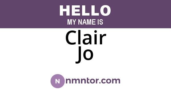 Clair Jo