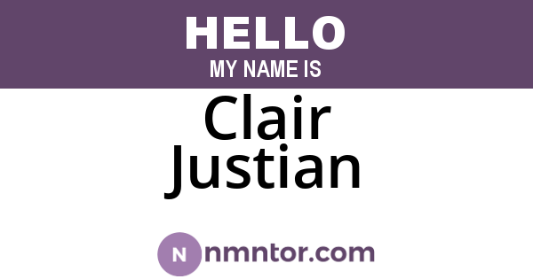 Clair Justian