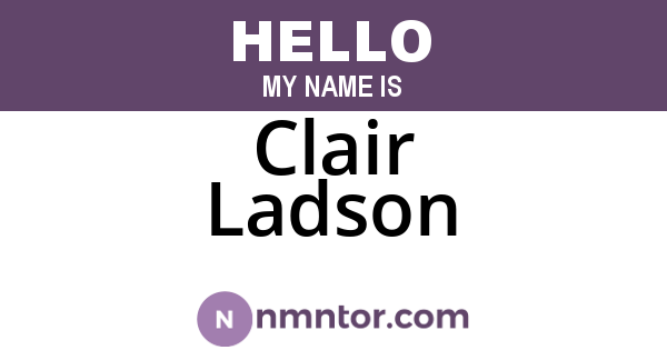 Clair Ladson