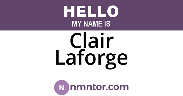Clair Laforge