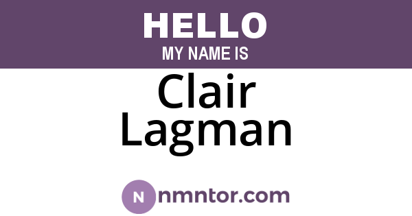Clair Lagman