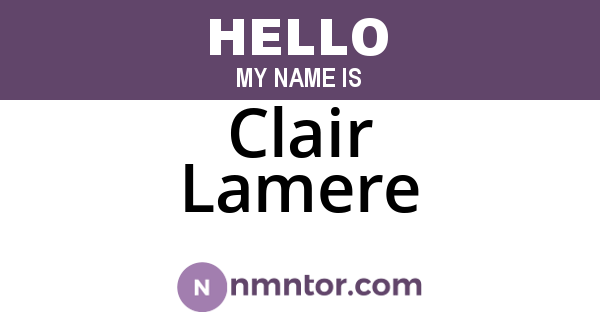 Clair Lamere