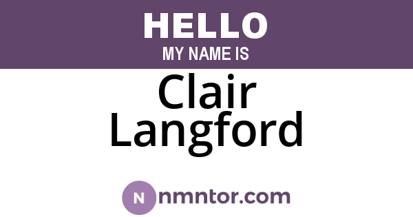 Clair Langford