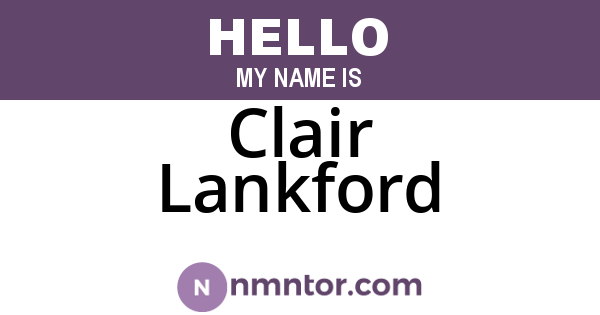 Clair Lankford