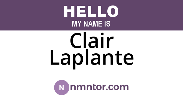 Clair Laplante