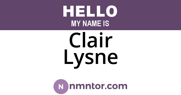 Clair Lysne