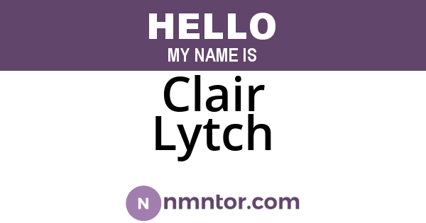 Clair Lytch