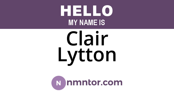Clair Lytton