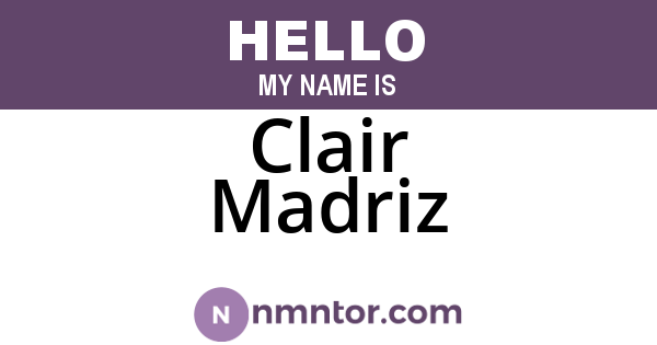 Clair Madriz