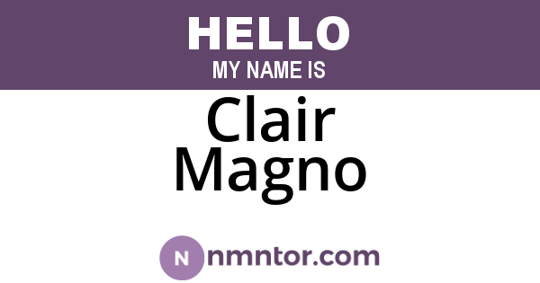 Clair Magno