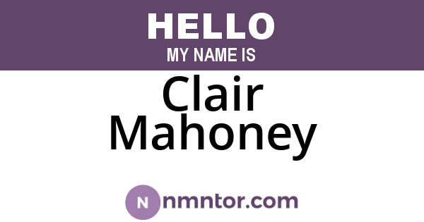 Clair Mahoney