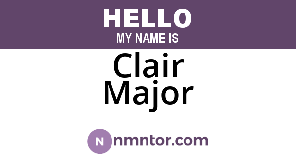 Clair Major