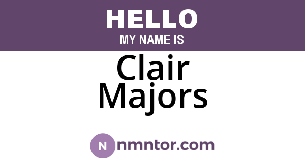 Clair Majors