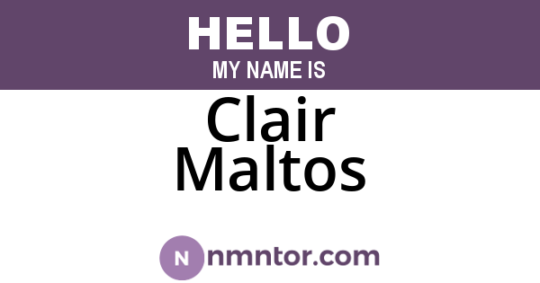 Clair Maltos