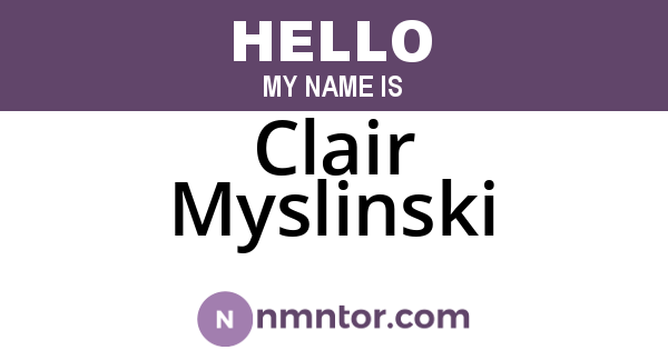 Clair Myslinski
