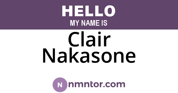 Clair Nakasone