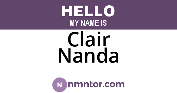 Clair Nanda