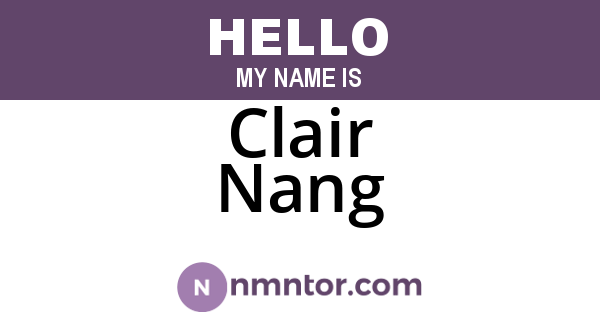 Clair Nang